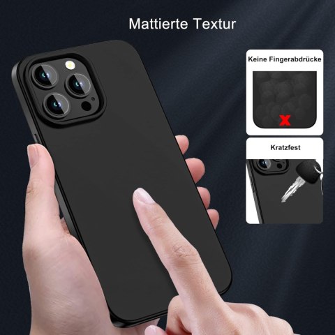 ETUI APPLE IPHONE 14 PRO SILIKONOWE CZARNE CIENKIE ODPORNE NA UPADEK A2650