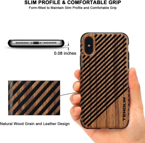 ETUI APPLE IPHONE XS/X SILIKONOWY DREWNIANY CZARNE PASKI +SZKŁO HARTOWANE ETUI APPLE IPHONE XS/X SILIKONOWY DREWNIANY CZARNE PASKI +SZKŁO HARTOWANE