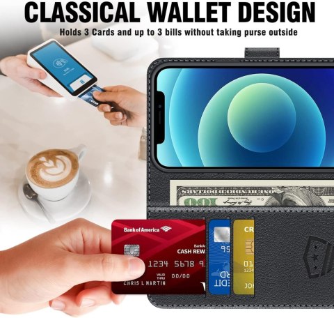 ETUI POKROWIEC APPLE IPHONE 12/12 PRO CASE ZAMYKANY Z KLAPKĄ CZARNY SOLIDNY ETUI POKROWIEC APPLE IPHONE 12/12 PRO CASE ZAMYKANY Z KLAPKĄ CZARNY SOLIDNY