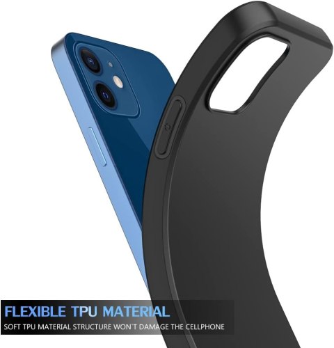 ETUI POKROWIEC DO APPLE IPHONE 12/12 PRO CASE SILIKONOWY CZARNY SOLIDNY ETUI POKROWIEC DO APPLE IPHONE 12/12 PRO CASE SILIKONOWY CZARNY SOLIDNY