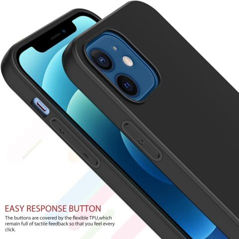ETUI POKROWIEC DO APPLE IPHONE 12/12 PRO CASE SILIKONOWY CZARNY SOLIDNY ETUI POKROWIEC DO APPLE IPHONE 12/12 PRO CASE SILIKONOWY CZARNY SOLIDNY