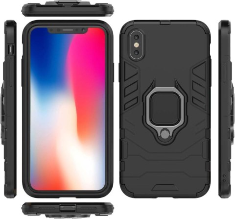 ETUI POKROWIEC DO APPLE IPHONE X CZARNE Z PIERŚCIENIEM + SZKŁO HARTOWANE ETUI POKROWIEC DO APPLE IPHONE X CZARNE Z PIERŚCIENIEM + SZKŁO HARTOWANE