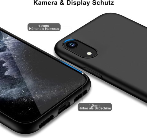 ETUI POKROWIEC DO APPLE IPHONE XR SILIKONOWE CZARNE PLECKI WYTRZYMAŁY CASE ETUI POKROWIEC DO APPLE IPHONE XR SILIKONOWE CZARNE PLECKI WYTRZYMAŁY CASE