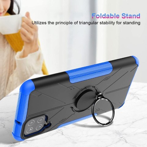 ETUI POKROWIEC DO SAMSUNG GALAXY A12 5G CZARNE NIEBIESKIE Z PIERŚCIENIEM ETUI POKROWIEC DO SAMSUNG GALAXY A12 5G CZARNE NIEBIESKIE Z PIERŚCIENIEM