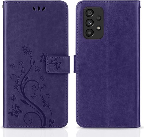 ETUI SAMSUNG GALAXY A53 5G FIOLETOWE ZAMYKANE Z KLAPKĄ +2x SZKŁO HARTOWANE ETUI SAMSUNG GALAXY A53 5G FIOLETOWE ZAMYKANE Z KLAPKĄ +2x SZKŁO HARTOWANE