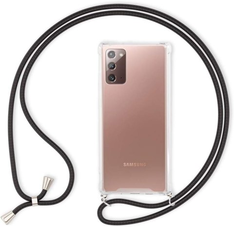 ETUI SAMSUNG GALAXY NOTE 20 5G PRZEZROCZYSTE SILIKONOWE +CZARNA SMYCZ ETUI SAMSUNG GALAXY NOTE 20 5G PRZEZROCZYSTE SILIKONOWE +CZARNA SMYCZ