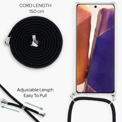 ETUI SAMSUNG GALAXY NOTE 20 5G PRZEZROCZYSTE SILIKONOWE +CZARNA SMYCZ ETUI SAMSUNG GALAXY NOTE 20 5G PRZEZROCZYSTE SILIKONOWE +CZARNA SMYCZ