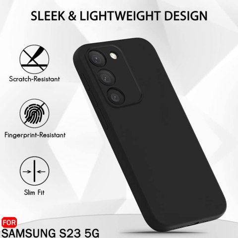 ETUI SILIKONOWE SAMSUNG GALAXY S23 5G CZARNE MATOWE CIENKIE SM-S911B ETUI SILIKONOWE SAMSUNG GALAXY S23 5G CZARNE MATOWE CIENKIE SM-S911B