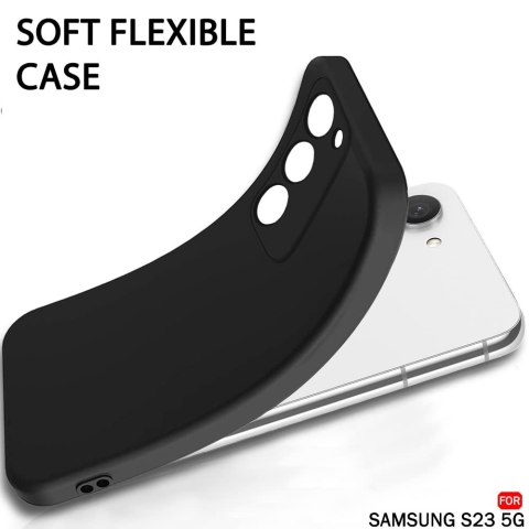 ETUI SILIKONOWE SAMSUNG GALAXY S23 5G CZARNE MATOWE CIENKIE SM-S911B ETUI SILIKONOWE SAMSUNG GALAXY S23 5G CZARNE MATOWE CIENKIE SM-S911B