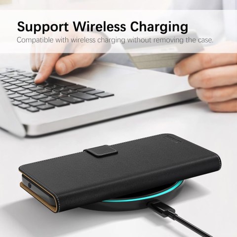 ETUI Z KLAPKĄ SAMSUNG GALAXY S21 FE 5G CZARNE Z EKOSKÓRY ELEGANCKIE ETUI Z KLAPKĄ SAMSUNG GALAXY S21 FE 5G CZARNE Z EKOSKÓRY ELEGANCKIE