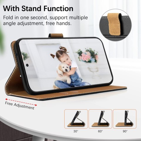 ETUI Z KLAPKĄ SAMSUNG GALAXY S21 FE 5G CZARNE Z EKOSKÓRY ELEGANCKIE ETUI Z KLAPKĄ SAMSUNG GALAXY S21 FE 5G CZARNE Z EKOSKÓRY ELEGANCKIE