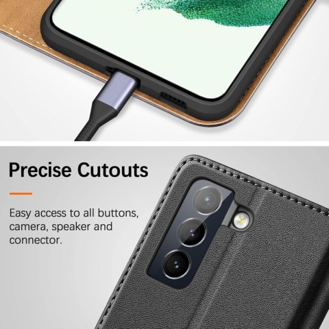 ETUI Z KLAPKĄ SAMSUNG GALAXY S21 FE 5G CZARNE Z EKOSKÓRY ELEGANCKIE ETUI Z KLAPKĄ SAMSUNG GALAXY S21 FE 5G CZARNE Z EKOSKÓRY ELEGANCKIE