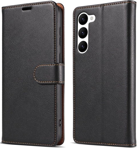 ETUI Z KLAPKĄ SAMSUNG GALAXY S23 CASE CZARNY Z EKOSKÓRY ELEGANCKI SM-S911B ETUI Z KLAPKĄ SAMSUNG GALAXY S23 CASE CZARNY Z EKOSKÓRY ELEGANCKI SM-S911B