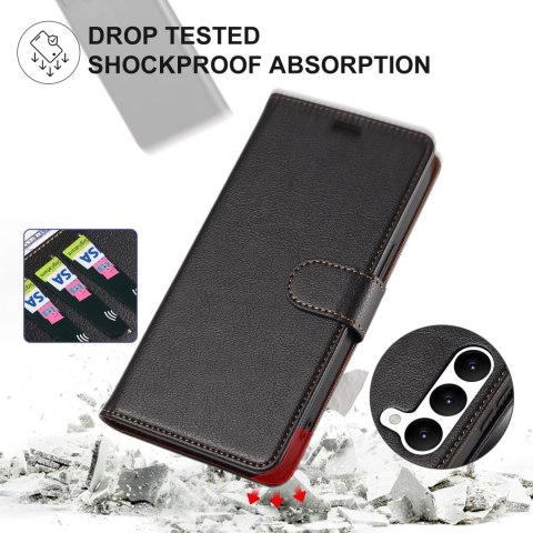 ETUI Z KLAPKĄ SAMSUNG GALAXY S23 CASE CZARNY Z EKOSKÓRY ELEGANCKI SM-S911B ETUI Z KLAPKĄ SAMSUNG GALAXY S23 CASE CZARNY Z EKOSKÓRY ELEGANCKI SM-S911B