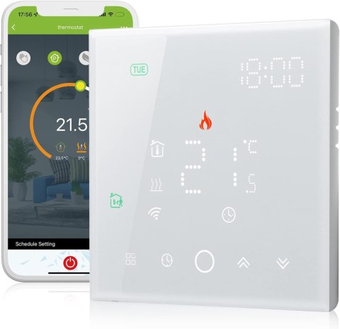 INTELIGENTNY TERMOSTAT STEROWNIK GRZEWCZY POKOJOWY GRZANIE WODĄ WIFI INTELIGENTNY TERMOSTAT STEROWNIK GRZEWCZY POKOJOWY GRZANIE WODĄ WIFI