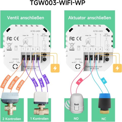 INTELIGENTNY TERMOSTAT STEROWNIK GRZEWCZY POKOJOWY GRZANIE WODĄ WIFI INTELIGENTNY TERMOSTAT STEROWNIK GRZEWCZY POKOJOWY GRZANIE WODĄ WIFI