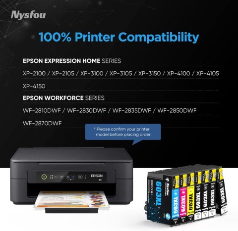 TUSZE DO EPSON 603XL 4xBLACK 1xY/M/C XP-3100 XP-3150 XP-3155 XP-2100 TUSZE DO EPSON 603XL 4xBLACK 1xY/M/C XP-3100 XP-3150 XP-3155 XP-2100