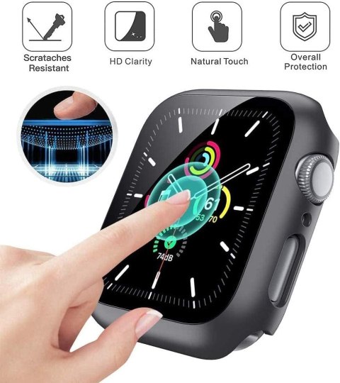 2x ETUI OCHRONNE NA ZEGAREK APPLE WATCH SERIES 7 41mm CZARNE I PRZEZROCZYSTE 2x ETUI OCHRONNE NA ZEGAREK APPLE WATCH SERIES 7 41mm CZARNE I PRZEZROCZYSTE