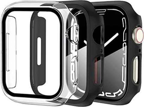 2x ETUI OCHRONNE NA ZEGAREK APPLE WATCH SERIES 7 45mm CZARNE I PRZEZROCZYSTE 2x ETUI OCHRONNE NA ZEGAREK APPLE WATCH SERIES 7 45mm CZARNE I PRZEZROCZYSTE