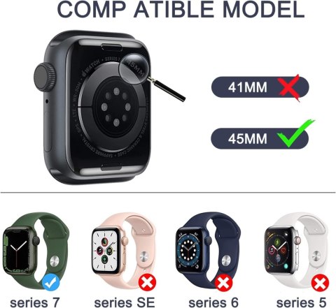 2x ETUI OCHRONNE NA ZEGAREK APPLE WATCH SERIES 7 45mm CZARNE I PRZEZROCZYSTE 2x ETUI OCHRONNE NA ZEGAREK APPLE WATCH SERIES 7 45mm CZARNE I PRZEZROCZYSTE