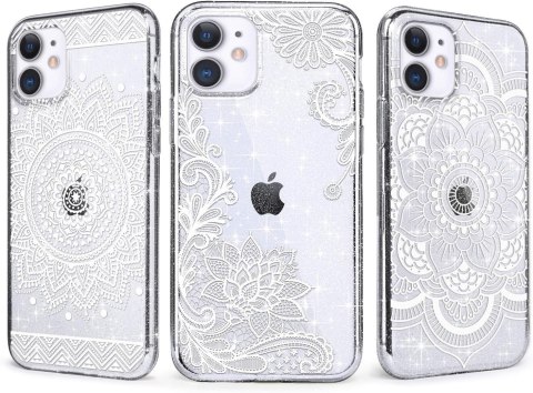 3x ETUI APPLE IPHONE 11 CASE SILIKONOWY BIAŁA MANDALA WZORY A2111 3x ETUI APPLE IPHONE 11 CASE SILIKONOWY BIAŁA MANDALA WZORY A2111