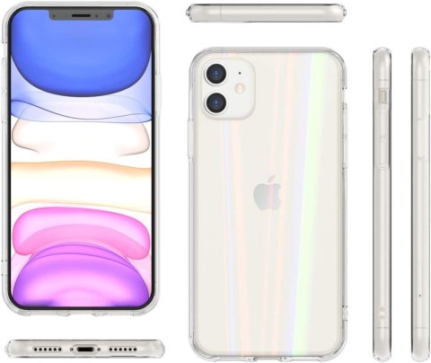 ETUI POKROWIEC DO APPLE IPHONE 11 SILIKONOWE PRZEZROCZYSTE HOLOGRAMOWE ETUI POKROWIEC DO APPLE IPHONE 11 SILIKONOWE PRZEZROCZYSTE HOLOGRAMOWE