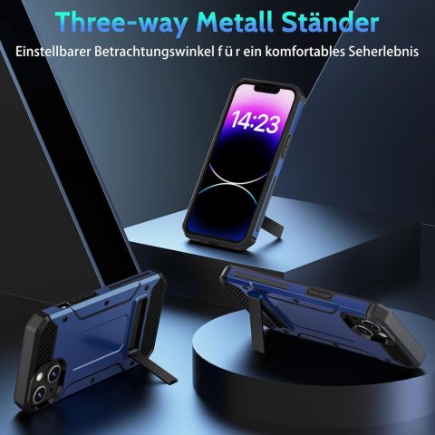 ETUI POKROWIEC DO APPLE IPHONE 13/14 NIEBIESKIE PANCERNE Z PODSTAWKĄ ETUI POKROWIEC DO APPLE IPHONE 13/14 NIEBIESKIE PANCERNE Z PODSTAWKĄ