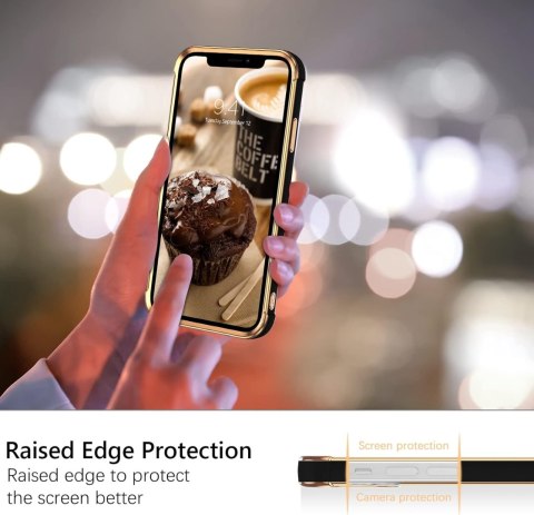 ETUI POKROWIEC DO IPHONE 13 PRO MAX CZARNE ZŁOTE SILIKONOWE A2484 A2641 ETUI POKROWIEC DO IPHONE 13 PRO MAX CZARNE ZŁOTE SILIKONOWE A2484 A2641