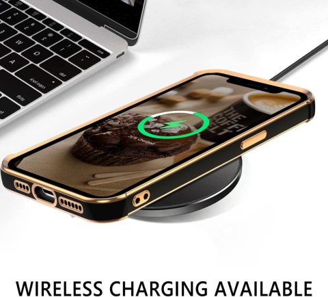 ETUI POKROWIEC DO IPHONE 13 PRO MAX CZARNE ZŁOTE SILIKONOWE A2484 A2641 ETUI POKROWIEC DO IPHONE 13 PRO MAX CZARNE ZŁOTE SILIKONOWE A2484 A2641