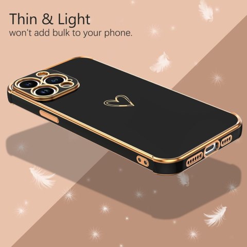 ETUI POKROWIEC DO IPHONE 13 PRO MAX CZARNE ZŁOTE SILIKONOWE A2484 A2641 ETUI POKROWIEC DO IPHONE 13 PRO MAX CZARNE ZŁOTE SILIKONOWE A2484 A2641