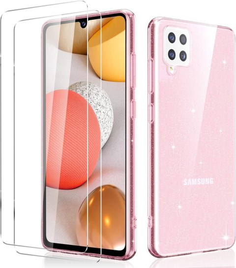 ETUI POKROWIEC DO SAMSUNG GALAXY A42 5G SILIKONOWE RÓŻOWE BROKATOWE + SZKŁA ETUI POKROWIEC DO SAMSUNG GALAXY A42 5G SILIKONOWE RÓŻOWE BROKATOWE + SZKŁA