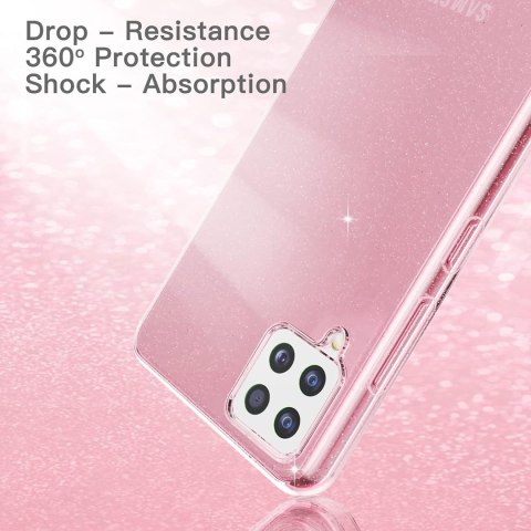 ETUI POKROWIEC DO SAMSUNG GALAXY A42 5G SILIKONOWE RÓŻOWE BROKATOWE + SZKŁA ETUI POKROWIEC DO SAMSUNG GALAXY A42 5G SILIKONOWE RÓŻOWE BROKATOWE + SZKŁA