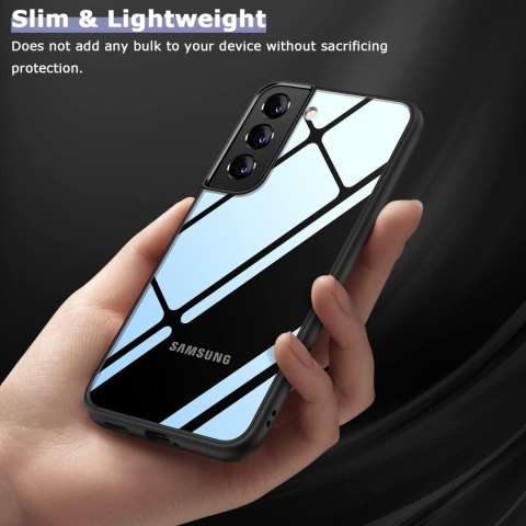 ETUI SAMSUNG GALAXY S22 CASE CZARNA RAMKA PRZEZROCZYSTE PLECKI SM-S901 ETUI SAMSUNG GALAXY S22 CASE CZARNA RAMKA PRZEZROCZYSTE PLECKI SM-S901