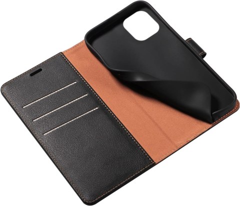 ETUI Z KLAPKĄ APPLE IPHONE 13 CZARNE Z EKOSKÓRY +SZKŁO HARTOWANE ETUI Z KLAPKĄ APPLE IPHONE 13 CZARNE Z EKOSKÓRY +SZKŁO HARTOWANE
