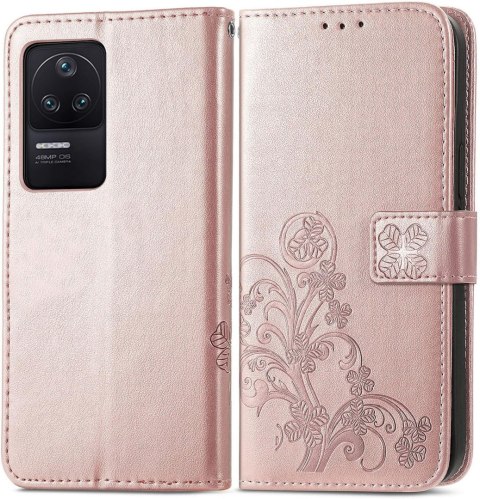 ETUI Z KLAPKĄ DO XIAOMI POCO F4 5G EKOSKÓRA RÓŻOWY CASE WYTRZYMAŁE ETUI Z KLAPKĄ DO XIAOMI POCO F4 5G EKOSKÓRA RÓŻOWY CASE WYTRZYMAŁE