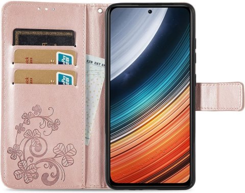 ETUI Z KLAPKĄ DO XIAOMI POCO F4 5G EKOSKÓRA RÓŻOWY CASE WYTRZYMAŁE ETUI Z KLAPKĄ DO XIAOMI POCO F4 5G EKOSKÓRA RÓŻOWY CASE WYTRZYMAŁE