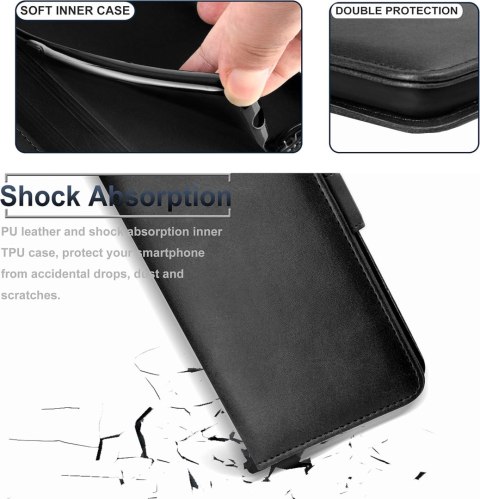 ETUI Z KLAPKĄ XIAOMI REDMI NOTE 10 PRO/PRO MAX CZARNE MIEJSCE NA KARTY ETUI Z KLAPKĄ XIAOMI REDMI NOTE 10 PRO/PRO MAX CZARNE MIEJSCE NA KARTY