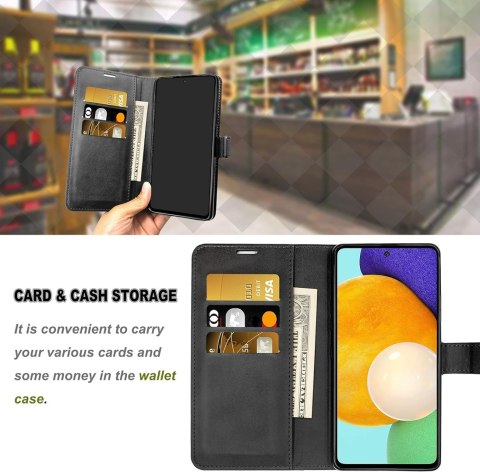 ETUI ZAMYKANE Z KLAPKĄ SAMSUNG GALAXY A72 5G/4G CZARNE MIEJSCE NA KARTY ETUI ZAMYKANE Z KLAPKĄ SAMSUNG GALAXY A72 5G/4G CZARNE MIEJSCE NA KARTY
