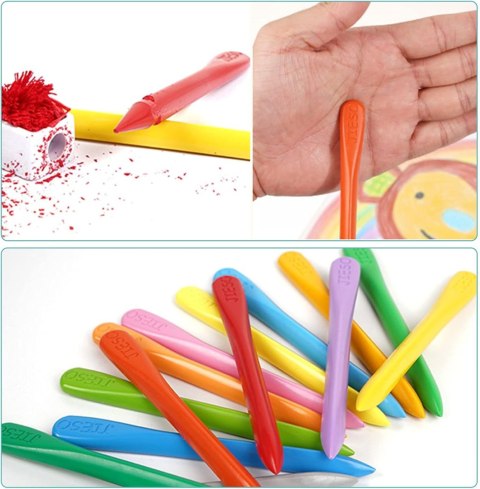 KREDKI PLASTIKOWE DO MALOWANIA KOLOROWANIA BEZPIECZNE KOLOROWE 36szt KREDKI PLASTIKOWE DO MALOWANIA KOLOROWANIA BEZPIECZNE KOLOROWE 36szt