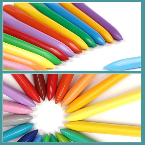 KREDKI PLASTIKOWE DO MALOWANIA KOLOROWANIA BEZPIECZNE KOLOROWE 36szt KREDKI PLASTIKOWE DO MALOWANIA KOLOROWANIA BEZPIECZNE KOLOROWE 36szt