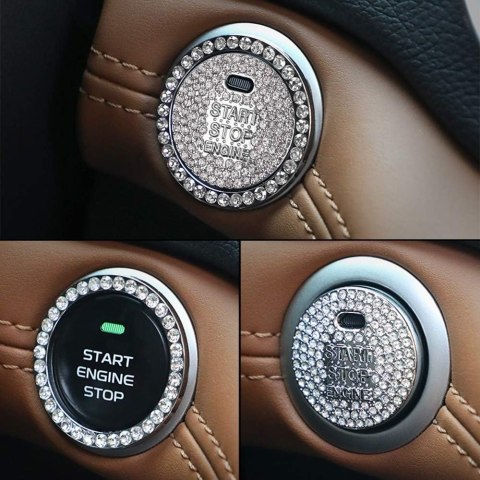 NAKLEJKA START STOP SILNIK SREBRNA KRYSZTAŁKI NAKLEJKA START STOP SILNIK SREBRNA KRYSZTAŁKI