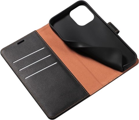 ZESTAW ETUI Z KLAPKĄ APPLE IPHONE 13 PRO CZARNE Z EKOSKÓRY +SZKŁO HARTOWANE ZESTAW ETUI Z KLAPKĄ APPLE IPHONE 13 PRO CZARNE Z EKOSKÓRY +SZKŁO HARTOWANE