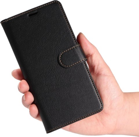 ZESTAW ETUI Z KLAPKĄ APPLE IPHONE 14 Z EKOSKÓRY CZARNE +SZKŁO HARTOWANE ZESTAW ETUI Z KLAPKĄ APPLE IPHONE 14 Z EKOSKÓRY CZARNE +SZKŁO HARTOWANE