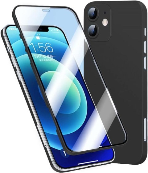 ETUI APPLE IPHONE 12 CASE BUMPER CZARNY Z OCHRONĄ EKRANU A2172 ETUI APPLE IPHONE 12 CASE BUMPER CZARNY Z OCHRONĄ EKRANU A2172