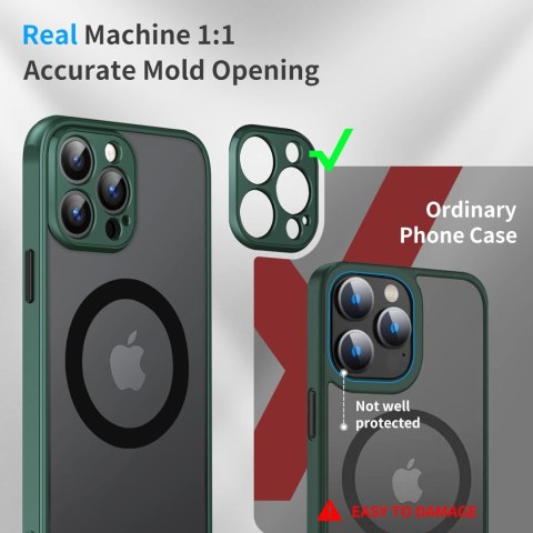 ETUI APPLE IPHONE 13 PRO MAX ZIELONA RAMKA PÓŁPRZEZROCZYSTE PLECKI MAGSAFE ETUI APPLE IPHONE 13 PRO MAX ZIELONA RAMKA PÓŁPRZEZROCZYSTE PLECKI MAGSAFE