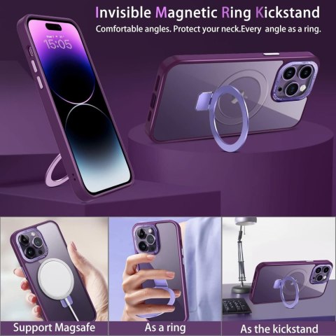 ETUI APPLE IPHONE 14 PRO MAX FIOLETOWA RAMKA MATOWE PLECKI MAGSAFE A2894 ETUI APPLE IPHONE 14 PRO MAX FIOLETOWA RAMKA MATOWE PLECKI MAGSAFE A2894