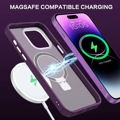 ETUI APPLE IPHONE 14 PRO MAX FIOLETOWA RAMKA MATOWE PLECKI MAGSAFE A2894 ETUI APPLE IPHONE 14 PRO MAX FIOLETOWA RAMKA MATOWE PLECKI MAGSAFE A2894