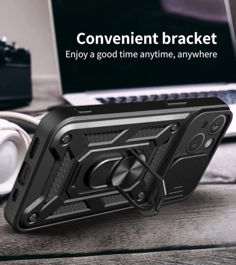 ETUI APPLE IPHONE 14 Plus CZARNE WZMOCNIONE Z PODSTAWKĄ A2886 ETUI APPLE IPHONE 14 Plus CZARNE WZMOCNIONE Z PODSTAWKĄ A2886