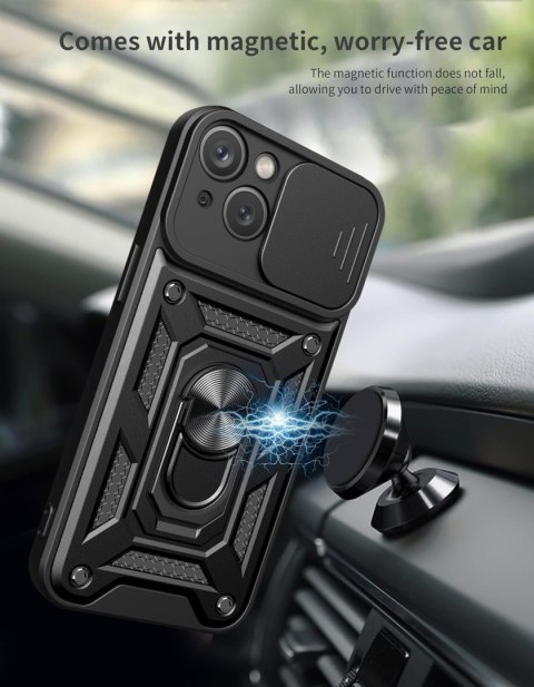 ETUI APPLE IPHONE 14 Plus CZARNE WZMOCNIONE Z PODSTAWKĄ A2886 ETUI APPLE IPHONE 14 Plus CZARNE WZMOCNIONE Z PODSTAWKĄ A2886