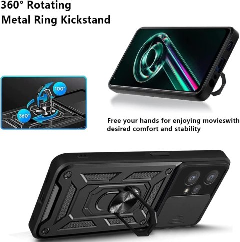 ETUI PANCERNE REALME 9 4G / 9 PRO+ CZARNE OCHRONA APARATU Z PIERŚCIENIEM ETUI PANCERNE REALME 9 4G / 9 PRO+ CZARNE OCHRONA APARATU Z PIERŚCIENIEM